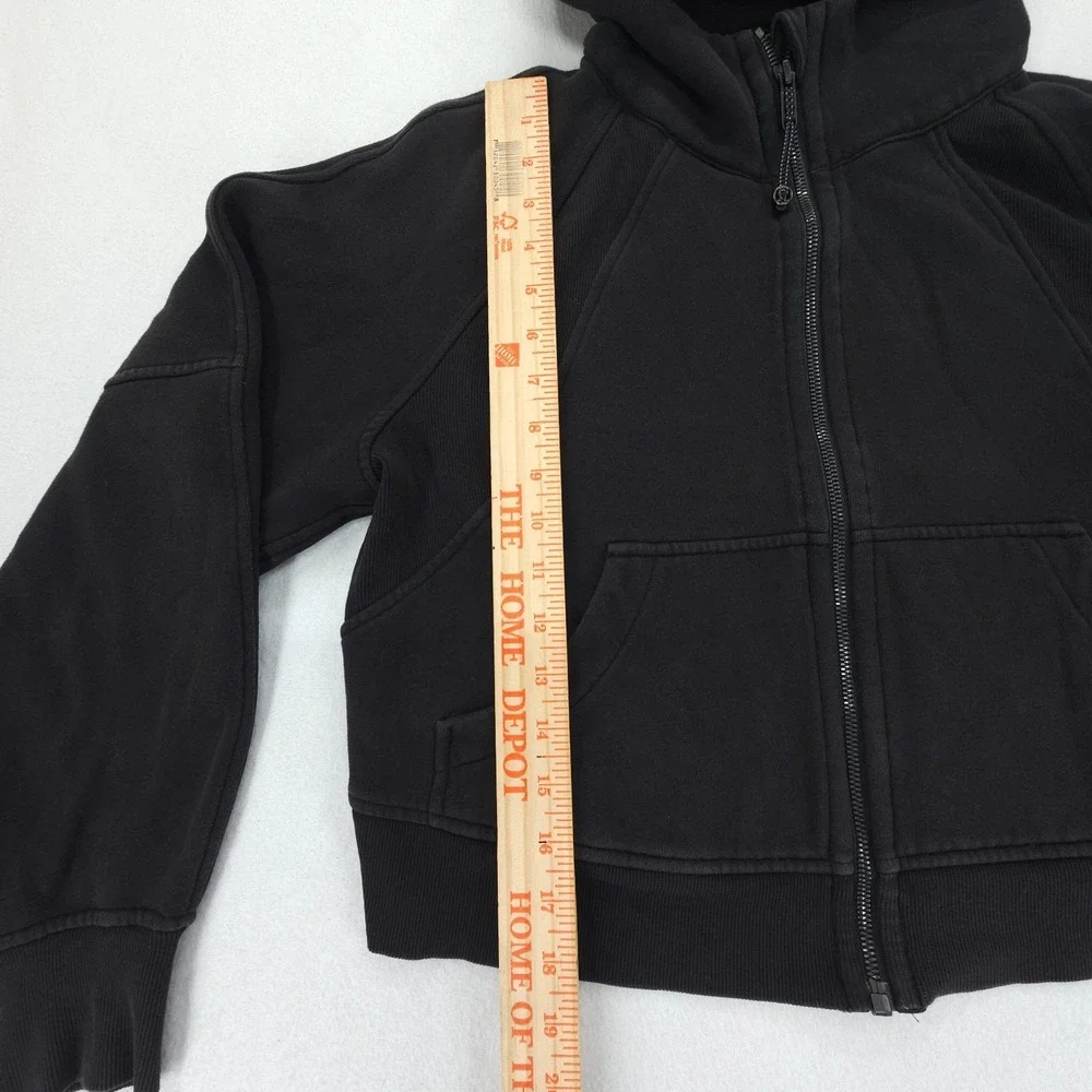 Lululemon Sweatshirt Womens XS/S Black Scuba Oversized Full Zip Hoodie Yoga Gym